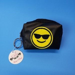 Cool Shades Smile Emoji Coin Purse Keychain